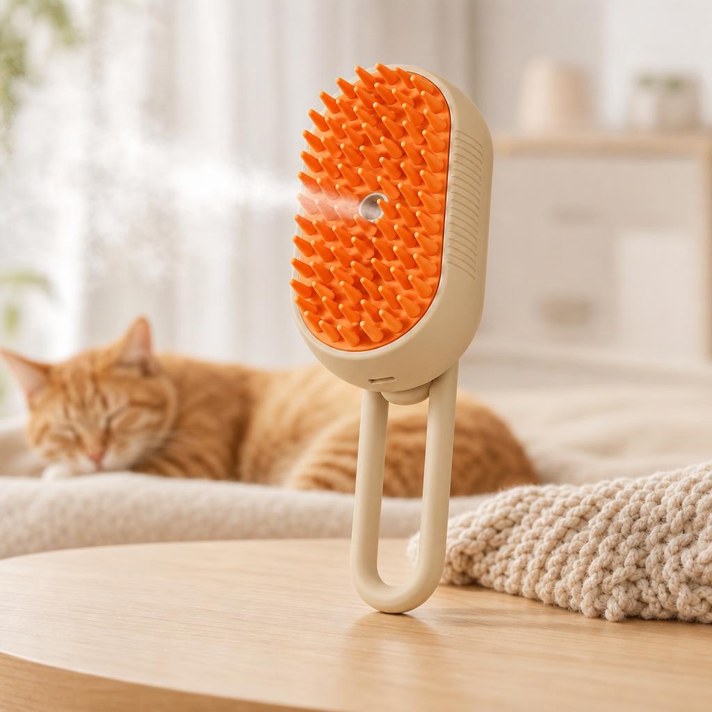 Brosse à vapeur anti-poils pour chat et chien • Miaowli